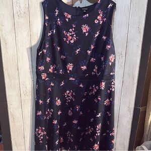 Roz & Ali Navy Blue A-Line Sleeveless Mini Dress